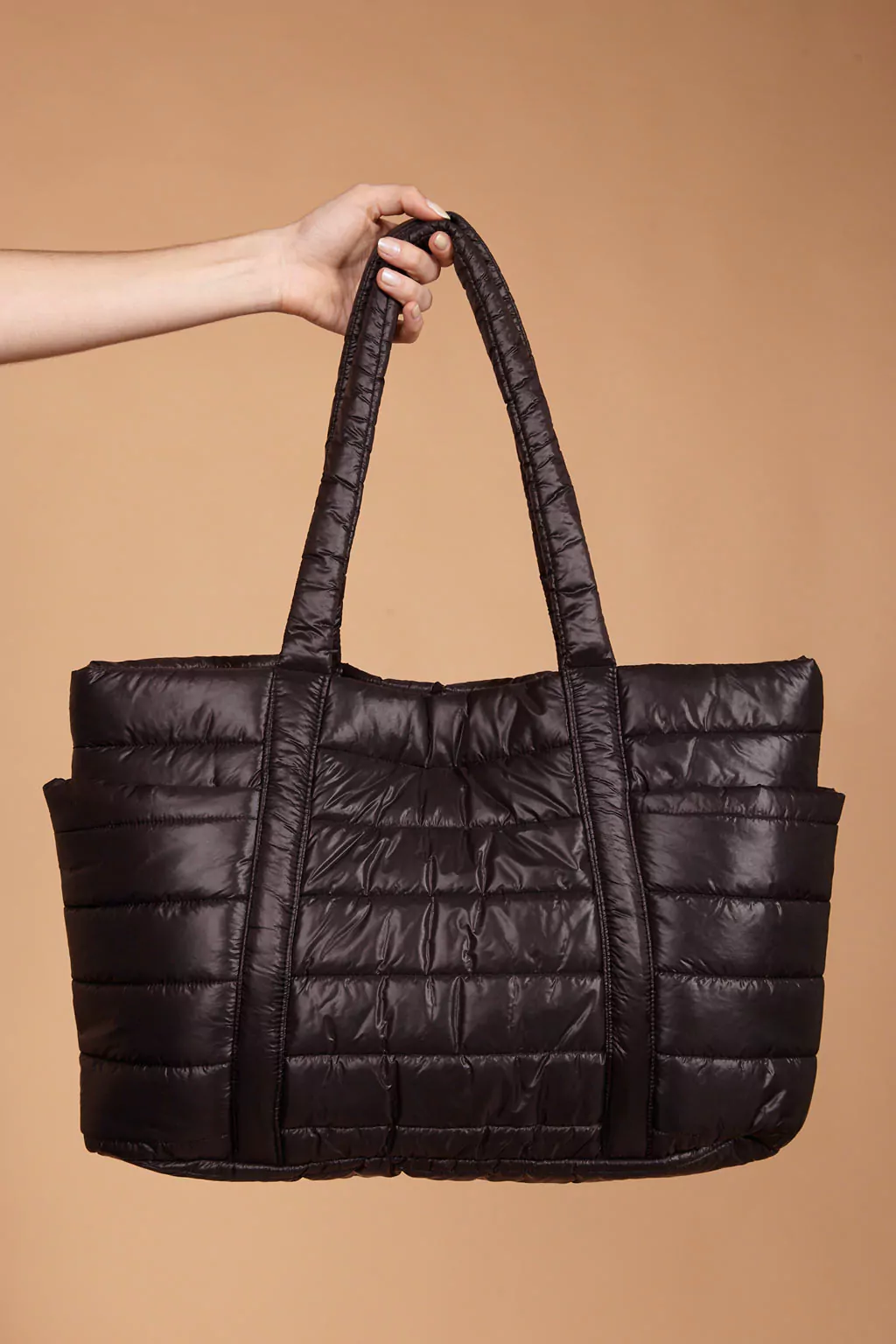 Bolsa puffer 2 bolsos preta